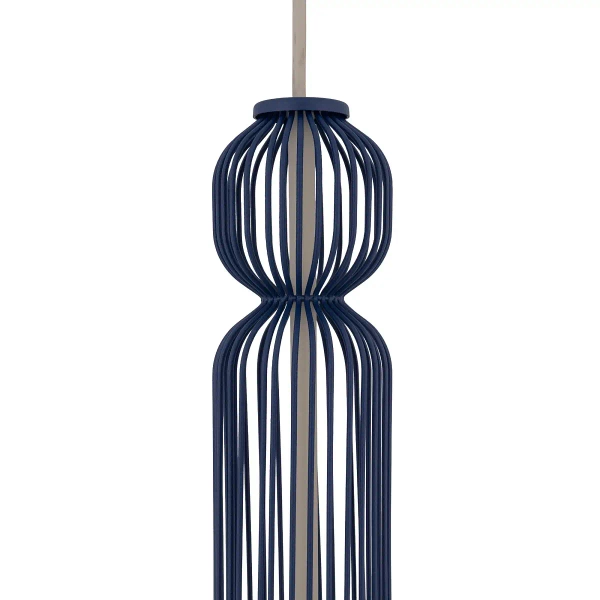 Podłużny klosz do lampy CAMELEON SINGLES 12211 granatowy beżowy
