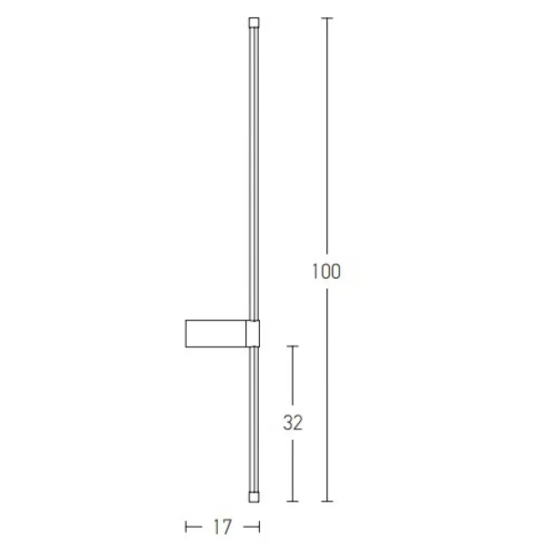 Podłużny kinkiet ścienny 20116 LED 20W 3000K do przedpokoju czarny