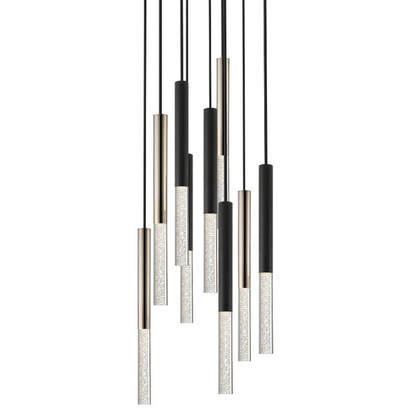 Lampa wisząca sople One bąbelki zwis LED 45W 3000K czarna złota