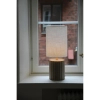 Lampa stołowa Can 108830 metalowa bawełniana do sypialni biała beżowa