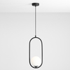 Lampa wisząca RIVA 1086G1 Aldex metalowy zwis do salonu biała kula