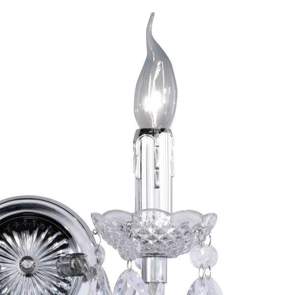 Kinkiet ścienny Luster R25072000 RL Light dekoracyjny crystals srebrny