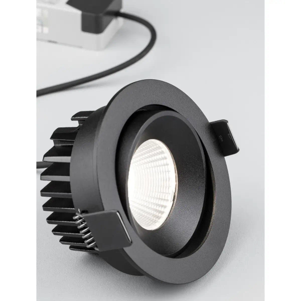 Wpuszczane oczko sufitowe MALLORCA czarne LE61579 LED 12W 3000K IP65 na taras