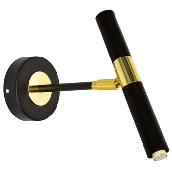 Ścienna lampa loft MONZA MLP6332 metalowa tuba kinkiet regulowany czarny