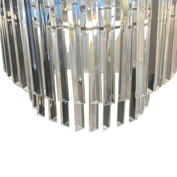 Plafon LAMPA sufitowa VETRO LP-2910/4C Light Prestige okrągła OPRAWA glamour z kryształkami crystals przezroczysty chrom