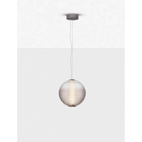 Wisząca lampa do sypialni CORVELA LE45174 LED 20W 3000K kula brązowa szara