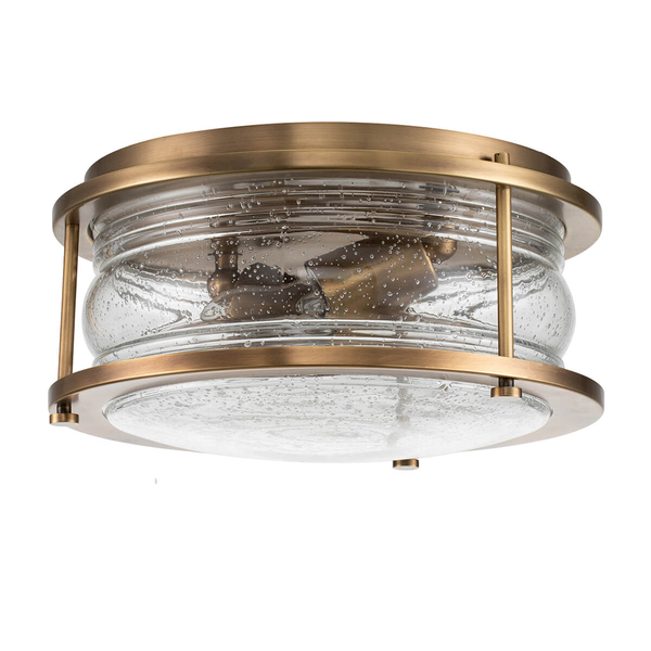 Plafon retro Ashland Bay QN-ASHLANDBAY-F-NBR-BATH Quintiesse IP44 mosiądz