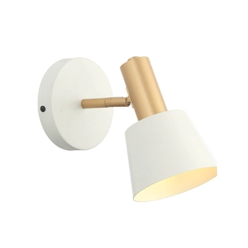 Regulowana lampa ścienna 20218 na korytarz biała złota