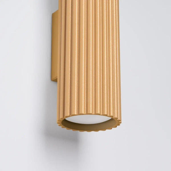 Naścienny kinkiet góra-dół KARBON SL.1651 ryflowany złoty