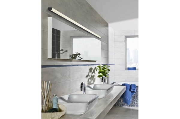 Minimalistyczny kinkiet łazienkowy Topaz LED 35W czarny