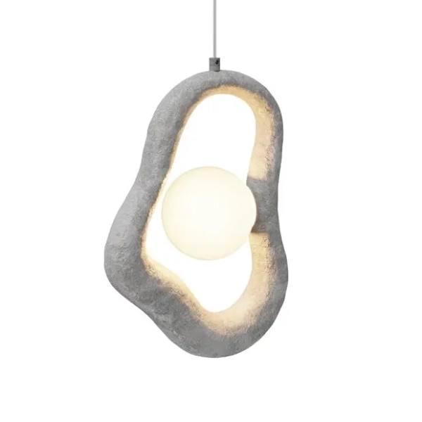 Wisząca modernistyczna lampa Opus MOD380PL-01GR nad stół do jadalni szara