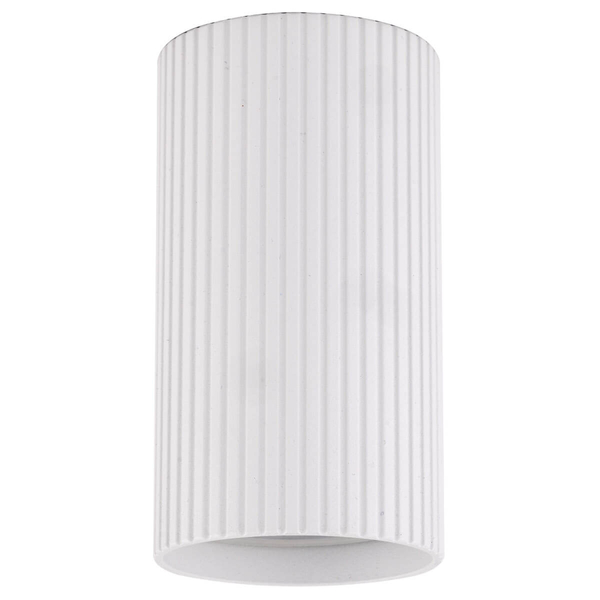 Nasufitowa lampa salonowa Tune 10023 tubka loftowa prążkowana biała