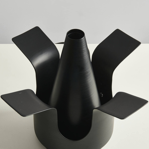 Stołowa lampka przydymiona FATA ST-7278-S BLACK bańka do sypialni czarny