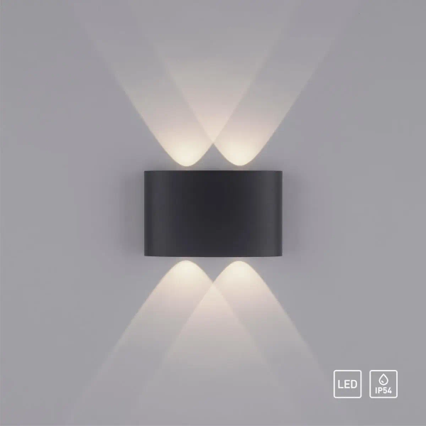 Elewacyjna lampa ogrodowa Carlo LED 3,2W outdoor grafitowa