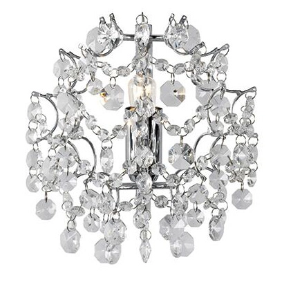 Ścienna lampa glamour Sofiero 106541 z kryształkami salon chrom