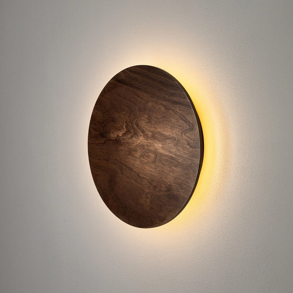 Okrągły kinkiet ścienny Ring 11290 Nowodvorski LED 10W 3000K do holu drewniany