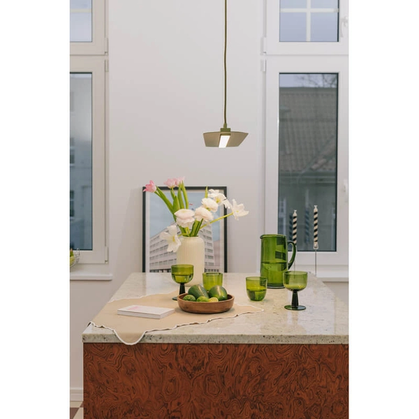 Zwisowa lampa do jadalni Senkei SNB61414P2 LED 24W 3000K oliwkowa