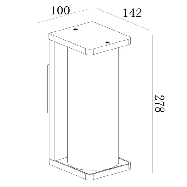 Kinkiet ścienny balkonowy Sligo 15807/01/30 Lucide IP65 loftowy czarny