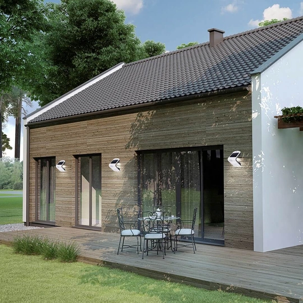 Lampa elewacyjna Butterfly EKO8817 LED 1,5W 4000K IP65 na taras biały