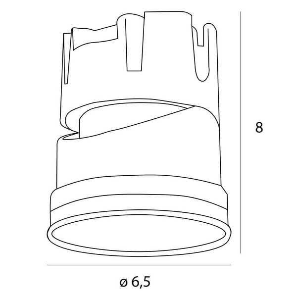 Okrągły moduł wpustowy SPILIO HM190 4000K Maxlight LED 10W 4000K IP65 sufitowy czarny