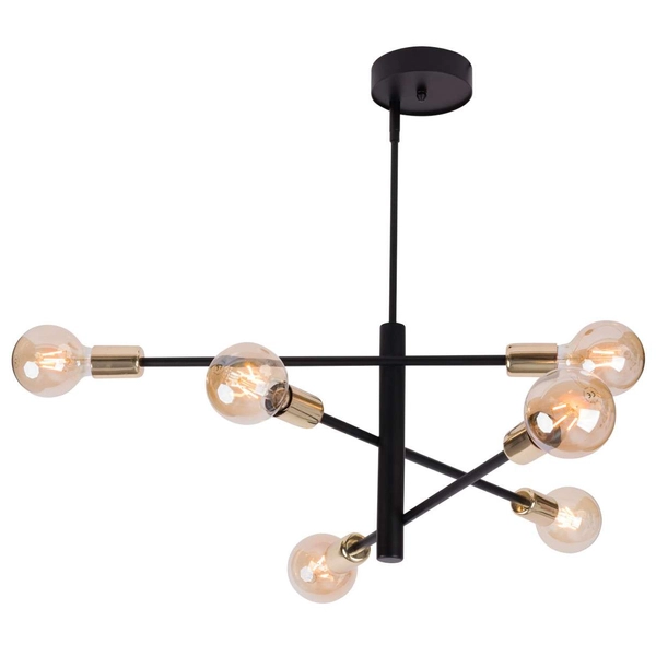 Loftowa LAMPA wisząca ONYX 31920 Sigma metalowa OPRAWA industrialna ZWIS sticks czarny złoty