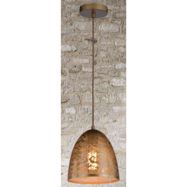 Wisząca orientalna lampa SFINKS 31-43306 ażurowa z wzorkami patyna