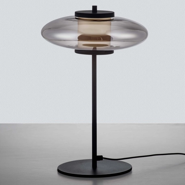 Lampka stołowa HUACARAJE LE44831 LED 8W 3000K do sypialni przydymiona czarna