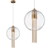 Kulista lampa wisząca Flusso P095PL-01BZ szklana przeźroczysta