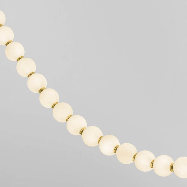 Wisząca lampa nad wyspę MOCA LE44207 LED 109W 3000K perły złota biała