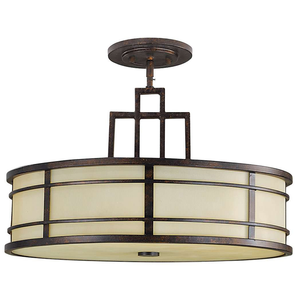 LAMPA wisząca FE-FUSION-P-L Elstead FEISS metalowa OPRAWA industrialna okrągła brąz