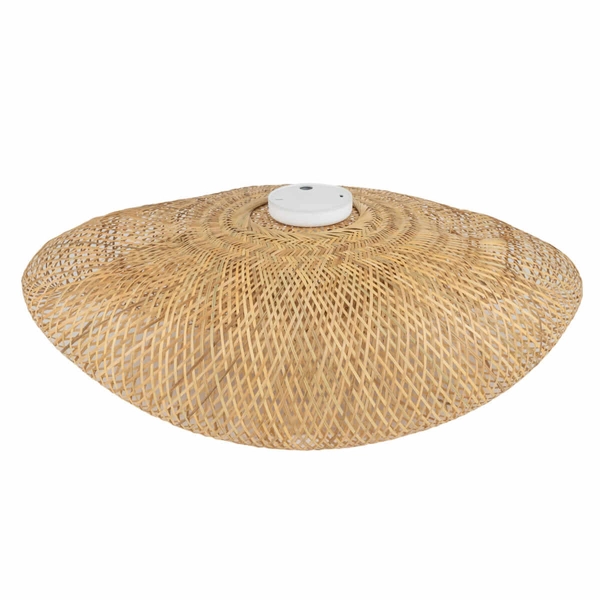 Drewniany plafon Havana 11172 japandi koszyk siatka bambusowy biały