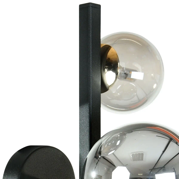 Podłużna lampa ścienna SERENITY 1216 kule lustrzana czarna