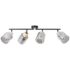 Loftowa lampa sufitowa Weald 99839/93 szklana czarna przydymiona