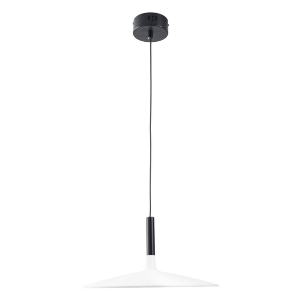 Wisząca lampa talerz Hank ST-10229P white LED 7W 3000K metalowa biała czarna