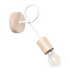 Ścienna lampa EMBER SL.1473 biało-drewniana 1xE27 do sypialni