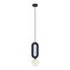 Wisząca lampa z filcu Masso PND-59839-1-BLU owalna do salonu niebieska