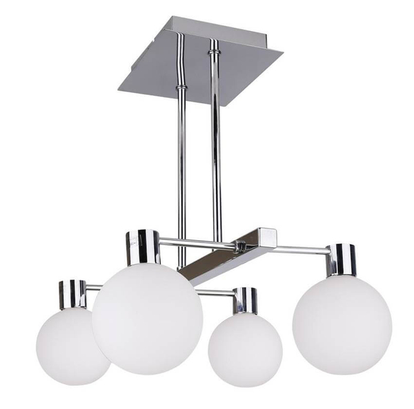 Jadalniana lampa wisząca Maldus nad stół chrom biała