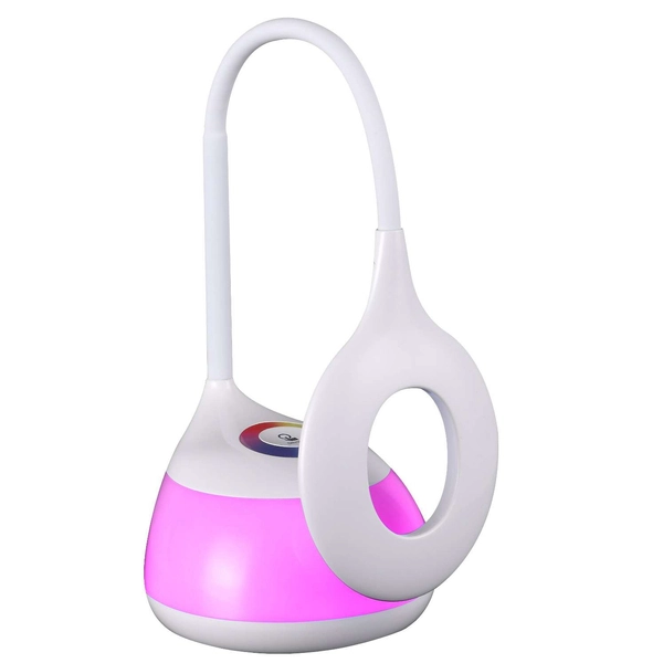 Regulowana LAMPKA biurkowa GALACTIC 311191 Polux stojąca LAMPA stołowa LED 5W 3000K RGB do pokoju dziecięcego biała