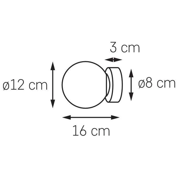 Kinkiet LAMPA ścienna MIJA 20763103 Kaspa szklana OPRAWA modernistyczna kula ball chrom biała