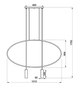 Loftowa LAMPA wisząca HOLAR TH.017CZ owalna OPRAWA metalowy ZWIS frame czarny