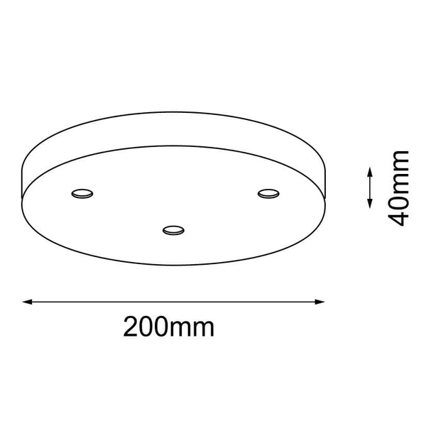 Puszka łącząca trzy lampy no. C 5199 Shilo okrągła punkty czarna