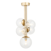 Nasufitowa lampa do holu Perla 40854 Sigma kule złota transparentna