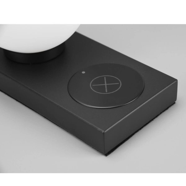 Lampka stołowa z ładowarką Chloe R59080132 RL Light bańka czarna biała