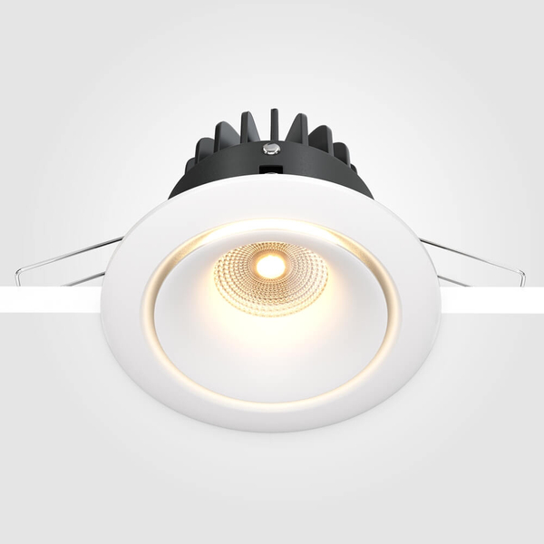 Wpustowa lampa Yin DL031-L12W3K-D-W Maytoni LED 12W 3000K do jadalni biała