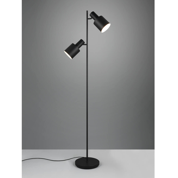 Podłogowa lampa ELIOR DL232419400 Trio reflektorki metalowa czarna
