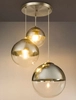 LAMPA wisząca VARUS 15851-3 Globo szklana OPRAWA zwis kaskada kule balls chrom przezroczyste