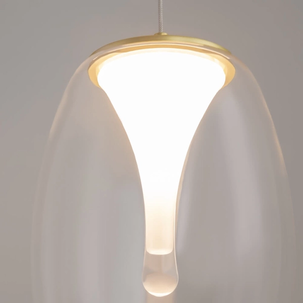 Zawieszana lampa Splash MOD282PL-L8G3K1 LED 7W 3000K złota przezroczysta