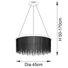 Wisząca lampa wodospad Zelma 97368 LED 20W 2800-6000K chrom srebrny