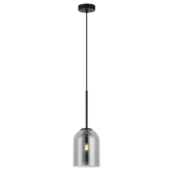 Szklana zwisająca lampa Elaris LP-8103/1P SM przydymiona czarny