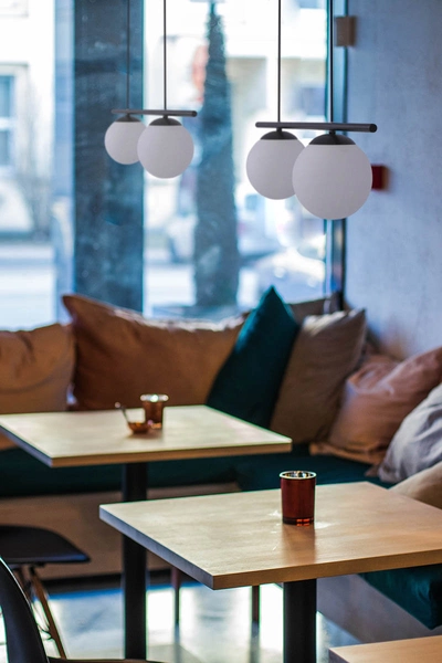 Wisząca lampa Arton K-4965 loftowa nad stół biała czarna